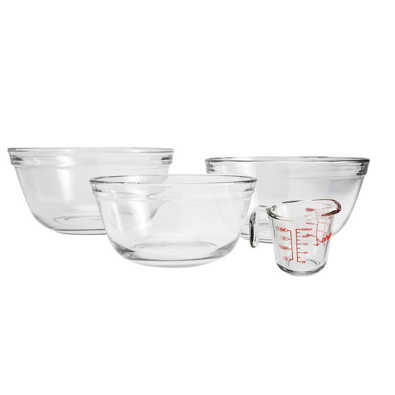 best glass mixing bowl set